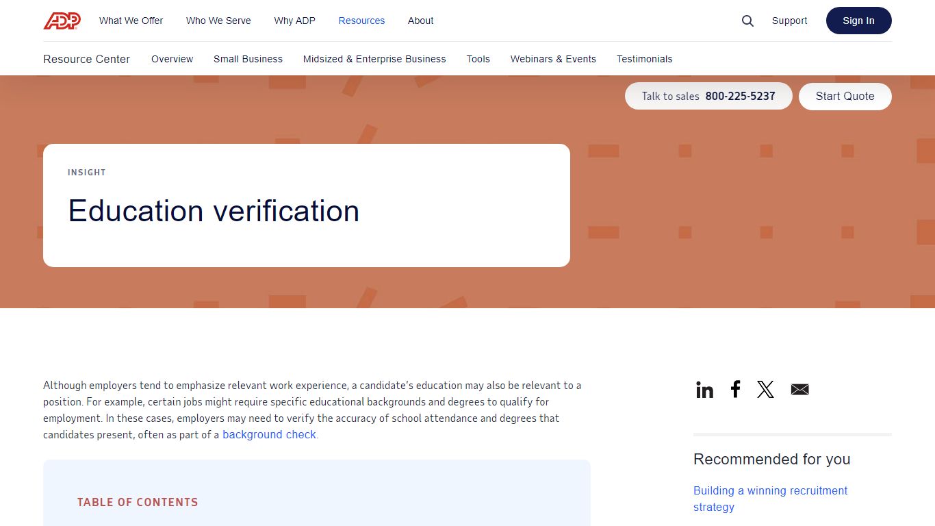 Education Verification | Verify Potential Employee Degrees | ADP